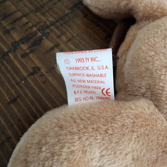 TY Beanie Baby "Bones" the Dog with both Hang/Swing and Tush Tags - Picture 9 of 10